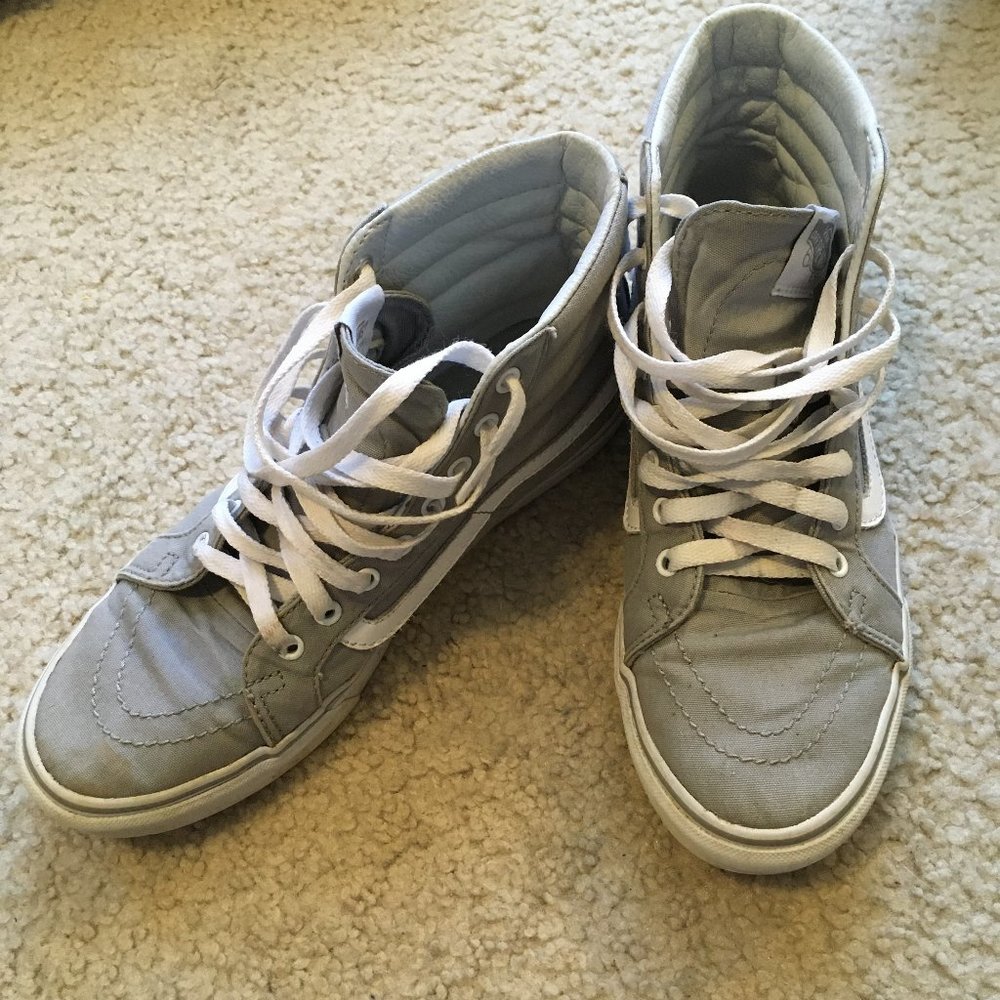 Grey Canvas Vans High Tops